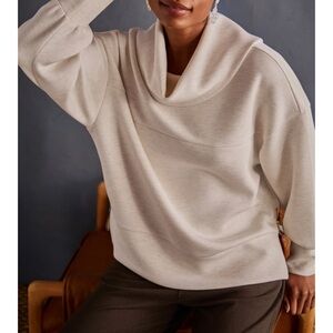 CAbi Eden Elegant Cream Cowl Neck Sweater Small S #4946